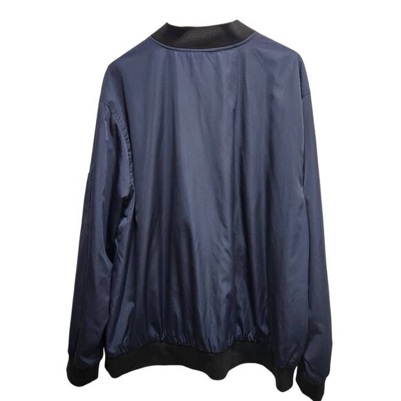 No Boundaries navy blue mens bomber style jacket 2XL lightweight pockets - Picture 4 of 8